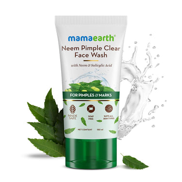 Mamaearth Neem Pimple Clear Face Wash With Neem & Salicylic Acid|Fights Pimples|Reduces Marks|Purifies Skin|Gently Cleanses|Controls Excess Oil|For All Skin Types|For Men And Women|150 Ml